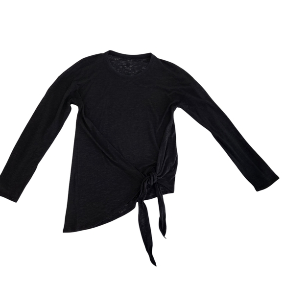 LULULEMON Black Yoga Top Long Sleeve “Tie Your Practice” | Women’s S | Athletic - Picture 1 of 10
